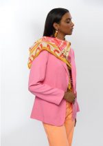 Pañuelo satinado con flores y tigres - Imagen 7