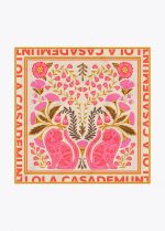 Pañuelo satinado con flores y tigres