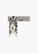 Pañuelo satinado con rayas y leopardos - Imagen 4