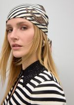 Pañuelo satinado con rayas y leopardos - Imagen 8