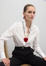 Collar largo colgante corazón - Imagen 6