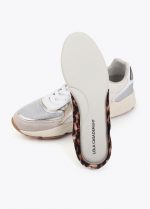 Deportiva con suela tipo running y detalles en piel - Imagen 3