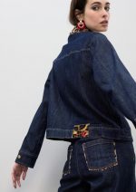 Cazadora denim con detalles leopardo - Imagen 3