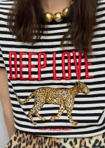 Camiseta rayas Deep Love y leopardo - Imagen 4