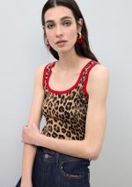 Top con rib a contraste rojo - Imagen 5