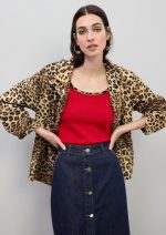 Parka técnica con capucha estampado animal - Imagen 8