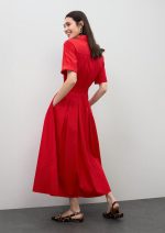 Vestido midi falda evasé - Imagen 4