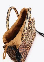 Mini shopper tejido leopardo - Imagen 3