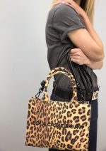 Mini shopper tejido leopardo - Imagen 9