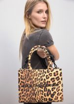 Mini shopper tejido leopardo - Imagen 8