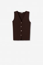 Chaleco con botón dorado Fleur - Imagen 8