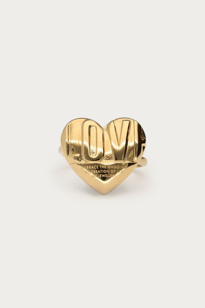 product_images-bold_ring_love_heart_gold_front Anillo con corazón - Imagen 1