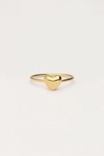 Anillo con corazón bold