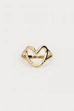 Anillo con corazón abierto