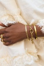 Pulsera de cadena con cierre de corazón