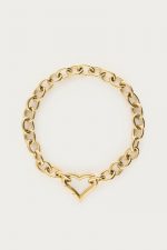 Pulsera de cadena con cierre de corazón - Imagen 3