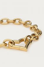 Pulsera de cadena con cierre de corazón - Imagen 4