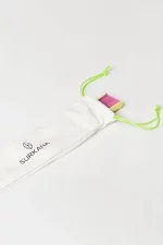 Mini abanico bicolor con cordón para colgar - Imagen 2