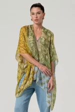 Kaftan abierto estampado