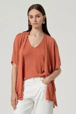 Poncho abierto brillante