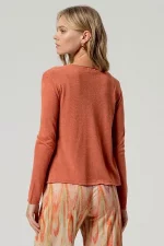 Cárdigan cuello pico abotonado - Imagen 3