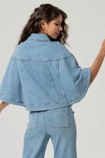 Cazadora corta tipo capa - Imagen 3