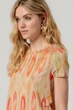 Vestido largo manga corta - Imagen 3