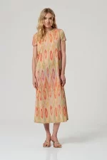 Vestido largo manga corta - Imagen 4