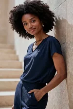 Camiseta sin mangas escote pico - Imagen 4