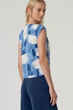 Top sin mangas escote drapeado - Imagen 3