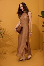 Vestido Largo Calado con Aberturas