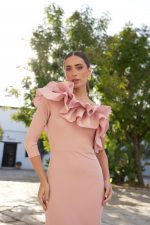 Vestido Midi Asimétrico con Volante - Imagen 2