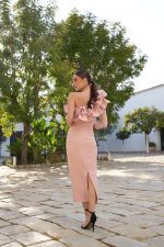 Vestido Midi Asimétrico con Volante - Imagen 3