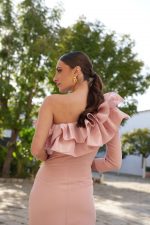 Vestido Midi Asimétrico con Volante - Imagen 4