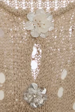 Chaqueta de Punto Botón Joya Flor - Imagen 4