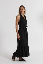 Vestido largo con detalles de joyería en el cuello - Imagen 9