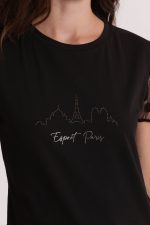 Camiseta "Esprit Paris" con mangas de lunares - Imagen 2