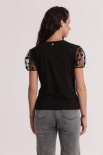 Camiseta "Esprit Paris" con mangas de lunares - Imagen 3