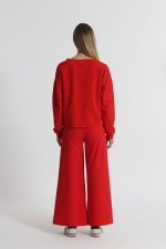 Sudadera "Beverly Hills" con cuello en V y detalles de pedrería - Imagen 4