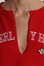 Sudadera "Beverly Hills" con cuello en V y detalles de pedrería - Imagen 5