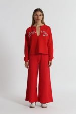 Sudadera "Beverly Hills" con cuello en V y detalles de pedrería - Imagen 10