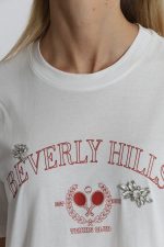 Vestido de manga corta "Beverly Hills" con inserciones de encaje - Imagen 4