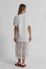 Vestido de manga corta "Beverly Hills" con inserciones de encaje - Imagen 7