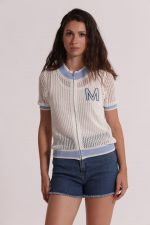 Jersey de crochet con cremallera