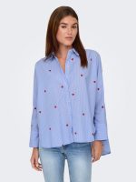 Camisa de rayas con corazones bordados New Lina Grace - Imagen 4