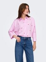 Camisa de rayas con corazones bordados New Lina Grace