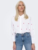 Camisa lisa con corazones bordados New Lina Grace