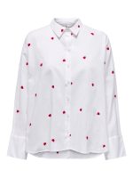 Camisa lisa con corazones bordados New Lina Grace - Imagen 6