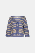 Cárdigan crochet a rayas