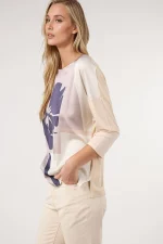 Camiseta sublimada manga 3/4 flor - Imagen 3